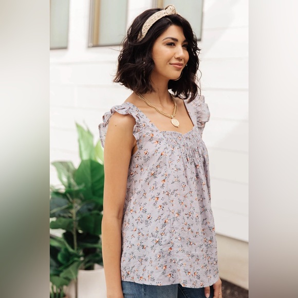 TREVI TANK IN LAVENDER BLUE - Picture 5 of 9